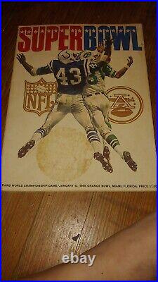 Super Bowl 3 Program 1-12-1969 Jets Vs Colts