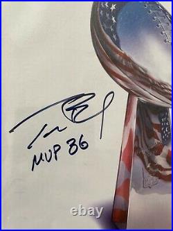 Super Bowl 36 2002 program auto Tom Brady