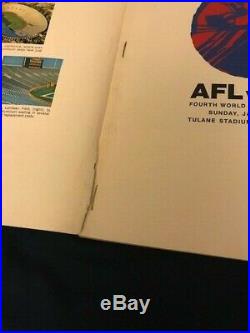 Super Bowl 4 Sb IV Program Afl NFL Minnesota Vikings Kansas City Chiefs 1970