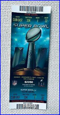 Super Bowl 51 LI Authentic Ticket GREAT CONDITION + Lanyard + Game Program