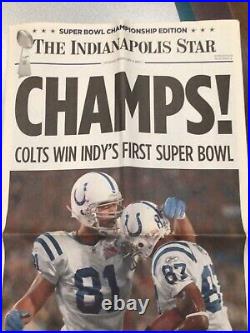 Super Bowl Championship Edition Indianapolis Colts newspaper article Feb. 4 2007