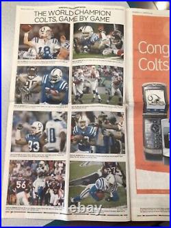 Super Bowl Championship Edition Indianapolis Colts newspaper article Feb. 4 2007