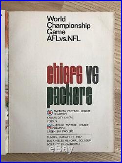 Super Bowl I Program Packers vs Chiefs Excellent Condition