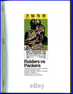 Super Bowl II 2 Program Green Bay Packers v Oakland Raiders 1968 Miami 52312