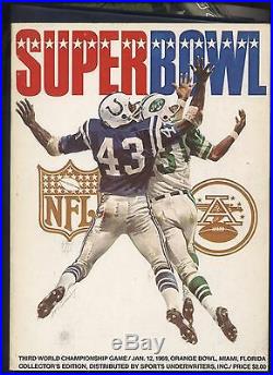 Super Bowl III 3 Football Program Jets Joe Nameth Vs Colts +rare Pro Anniversary