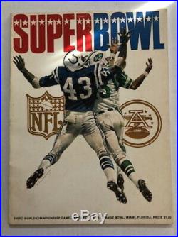 Super Bowl III 3 Official Game Program 1969 Jets Vs Colts Namath