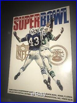 Super Bowl III 3 Original Game Program Jets Colts 1969