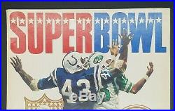 Super Bowl III 3 Program Jets v Colts 1/12/69 Signed by Winston Hill