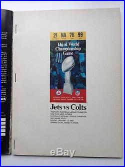 Super Bowl III Program 1969 Baltimore Colts vs New York Jets AFL Upsets NFL