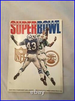 Super Bowl III and 1968 AFL Championship Programs
