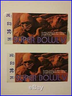 Super Bowl IV Tickets And Official Program Jan. 17 1971 Cowboys Vs Colts Rare