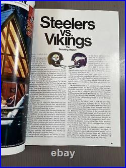 Super Bowl IX Game Program Original Pittsburgh Steelers vs Minnesota Vikings