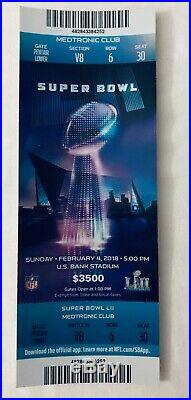 Super Bowl LII (52) Game Ticket + Lanyard + Game Program Philadelphia Eagles