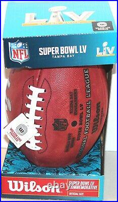 Super Bowl LV (55) Kc Chiefs & Tb Buccaneers Official Wilson Game Football