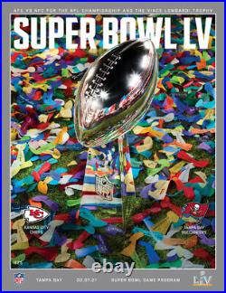 Super Bowl LV Official Wilson Game Football 2 Footballs 2 Game Programs