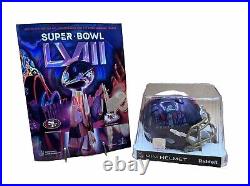 Super Bowl LVIII Mini Helmet and Game Program Las Vegas Memorabilia Set