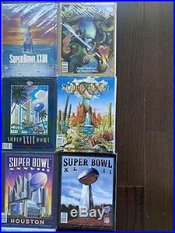 Super Bowl Program Lot of 26 XVI-LIII 1982-2019