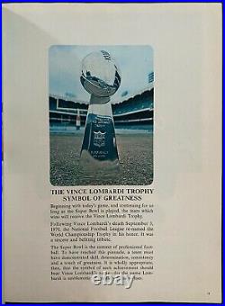 Super Bowl V Game Program Baltimore Colts Dallas Cowboys NFL Football Vintage