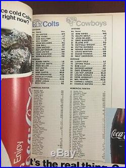Super Bowl V Program Baltimore Colts vs Dallas Cowboys 1971 Football NFL