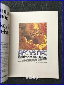 Super Bowl V Program -Colts vs Cowboys- 1971 AFC & NFC Championship Programs NFL