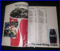 Super Bowl V Program and Ticket. Cowboys vs Colts 1971