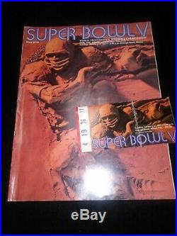 Super Bowl V Program and Ticket. Cowboys vs Colts 1971. Listed for 2 days only