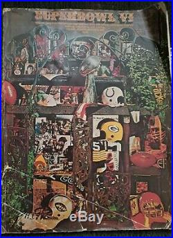 Super Bowl VI Original Program 1972 Cowboys Dolphins Tulane Nice Superbowl