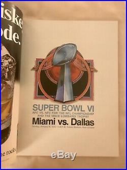 Super Bowl VI Program, 1972 Miami Dolphins vs Dallas Cowboys A+ Very Nice