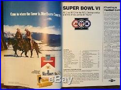 Super Bowl VI Program 1972 Miami v Dallas Cowboys. Clean, Good Condition