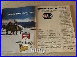 Super Bowl VI Program Cowboys v Dolphins January 16, 1972 Tulane Stad Excell