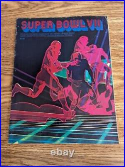Super Bowl VII 7 Program NFL Dolphins Redskins Miami Perfect Season 1973