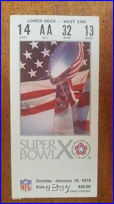 Super Bowl X Ticket Stub And Program