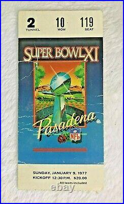 Super Bowl XI Ticket Stub & Program & AFC Championship Ticket Lot RAIDERS XV