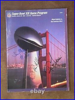 Super Bowl XIX Program with 10 San Francisco 49er Autos Clark Lott Craig READ DESC
