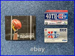Super Bowl XL 40 Lot Programme Seat Cover Torch Radio & More Steelers Seahawks