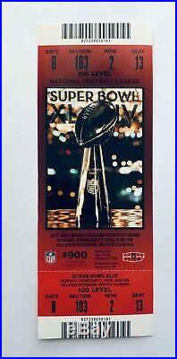 Super Bowl XLIV (44) Game Ticket + Lanyard + Game Program Great Condition Saints