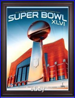 Super Bowl XLVI 36 x 48 Framed Program Print Fanatics