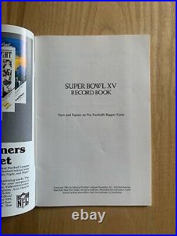 Super Bowl XV Programme Raiders vs Eagles Sealed Ticket, Record Book & Postcard