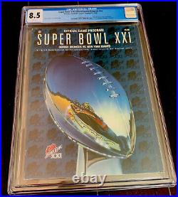 Super Bowl XXI Program New York Giants Champs Rose Bowl Broncos 1987 CGC 8.5