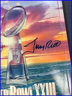 Super Bowl XXIII San Francisco 49ers Joe Montana Jerry Rice Auto Program (PL1)