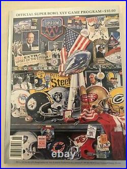 Super Bowl XXV Giants V Bills Items Program, Unused Holgraphic Ticket, Cards