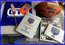 Super Bowl XXV NFL Football, GTE Seat Cushion, Official Game Program, Cards