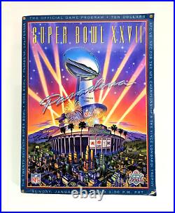 Super Bowl XXVII(27) Cowboy NFL Football 2-Superbowl Ticket Stubs & Game Program