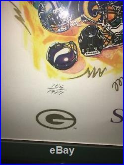 Super Bowl XXXI Artist Signed & numbered #156 Of 1997 Green Bay vs. Patriots