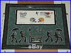 Super Bowl XXXI Packers Patriots Postal Service Limited Edition Framed Envelope