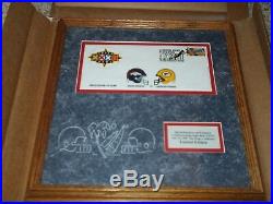 Super Bowl XXXII Packers Broncos Postal Service Limited Edition Framed Envelope