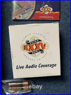 Super Bowl XXXV 35 Lot Programme, Seat Cushions, Radios, Cameras + Ravens Giants