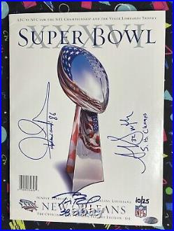 Super Bowl XXXVI 36 Program Signed Tom Brady David Patten Antowain Smith Ltd /25