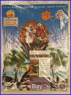 Tajh Boyd Sammy Watkins Signed Autographed Orange Bowl 2014 Program JSA K64989