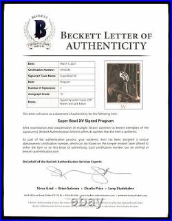 Tatum, Hayes & Branch Autographed Super Bowl XV Program Raiders Beckett AA01245